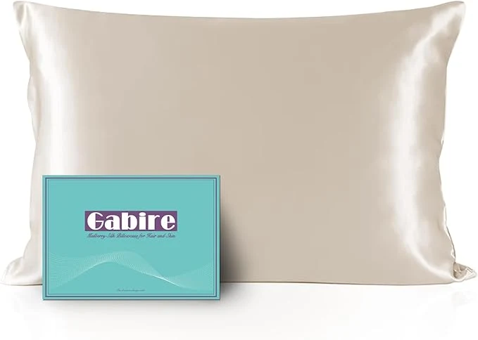 Elite Mulberry Silk Pillowcase for Hair and Skin Prevent Acne Pillowcase Both Sides Silk Pillowcases Organic Silk Pillowcase with Hidden Zipper Beige Standard 20 quot ×26 quot Premium Material