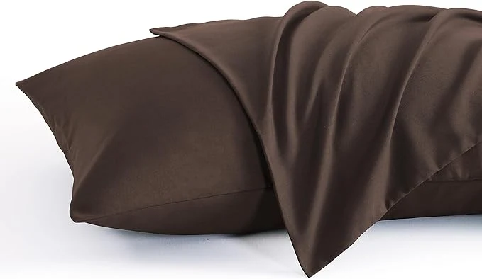 Trendy NTBAY Toddler Pillow Cases Set of 2 2 Pack Brushed Microfiber 14×20 Pillow Cases Soft Wrinkle Fade Stain Resistant Dark Brown Pillow Cases with Envelope Closure 14×20 Inches Dark Brown Elite