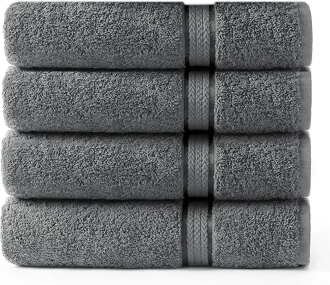 Fashionable COTTON CRAFT – 4 Pack -Ultra Soft Oversized Extra Large Bath Towels 30×54 Elegant