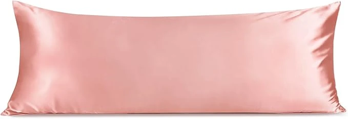Exceptional INFIIXSO Body Pillow Cover with Zipper Luxury Mulberry Silk Body Pillow Case 20×54 Inches Ultra Smooth and Soft Cooling Long Pillowcase Gift for Women Men Blush Pink Eco-Friendly