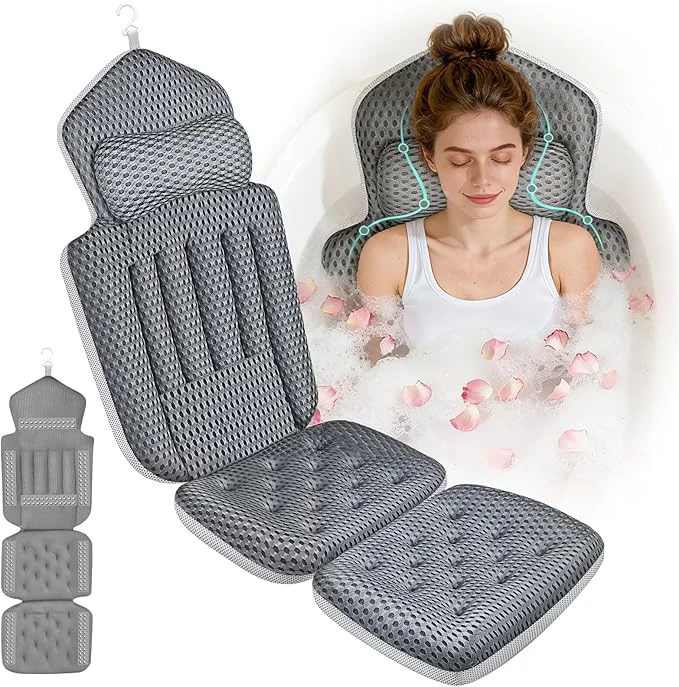 Elegant Upgraded Full Body Bath Pillow for Bathtub Luxury Thick Bath Cushion for Verified
