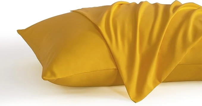 Professional NTBAY Ginger Yellow Microfiber Pillowcases Set of 2 20×26 Inches Soft Wrinkle Fade Resistant Reliable