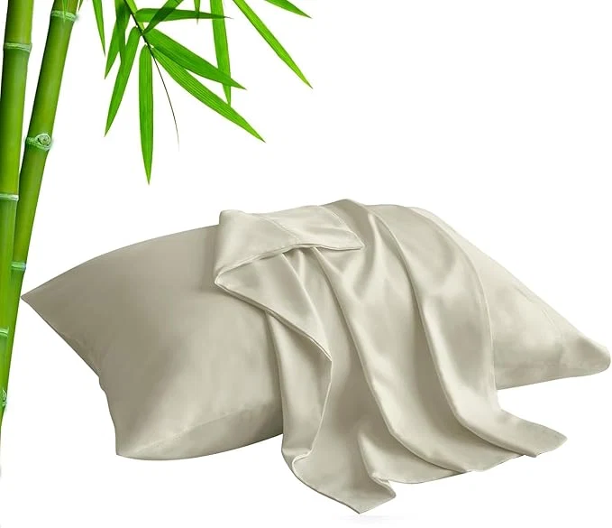 Environmentally Friendly BEDELITE King Size Pillow Cases Set of 2 Rayon Derived from Bamboo Cooling Pillow Cases for Hot Sleepers amp Night Sweats Breathable and Silky Soft Envelope Pillowcases Linen 20 quot x36 quot Solid