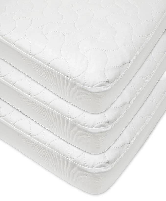 High-End American Baby Company 3 Pack Waterproof Fitted Crib Mattress Protector 52 quot x 28 quot – Quilted Noiseless Soft amp Breathable Crib amp Toddler Mattress Pad Cover Refined