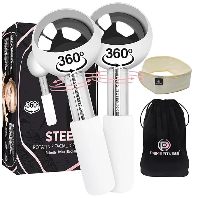Original Design PRIME Fitness Ice Globes for Facials Unbreakable Steel Cooling Roller Cryo Exceptional