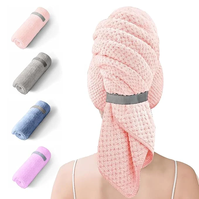 Sophisticated Microfiber Hair Towel Wrap for Women Quick-Dry Turban Ultra Absorbent Certified