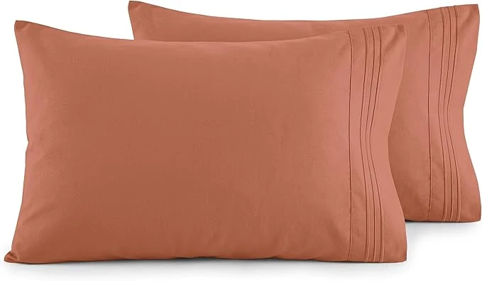 Powerful Elegant Comfort Luxury Ultra-Soft 2-Piece Pillowcase Set – 1500 Premium Hotel Quality Microfiber Double Brushed – Wrinkle Resistant King Size Coral