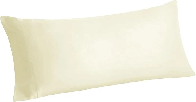 Exclusive BEDELITE Body Pillow Cover Rayon Made from Bamboo Cooling Body Pillow Pillowcase for Hot Sleepers and Night Sweats Breathable amp Silky Soft Full Long Pillow Case Cover Cream 20×54 Inches Smooth