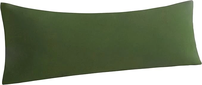 Professional NTBAY Body Pillowcase – Brushed Microfiber 20×54 Pillowcase – Soft Wrinkle- Fade-Resistant Stain-Resistant Olive Green Body Pillow Cover with Envelope Closure – 20×54 Inches Olive Green Premium