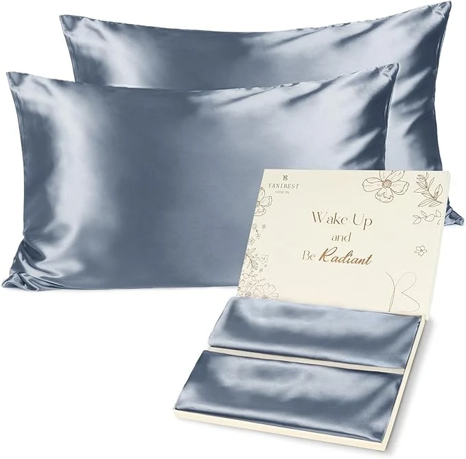 Selected Yani Satin Pillowcase Silk Pillow Cases for Hair and Skin with Zipper Queen Pillow Cases Set of 2 for 20 quot x30 quot Exquisite Packaging for Women Men Stylish
