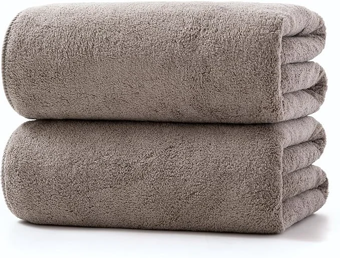 Crafted Lumimi Towels 2 Piece Soft Microfiber Bath Towel Set Salon Gym Yoga Travel High-Grade