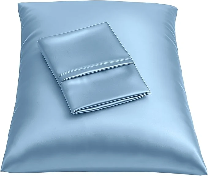 Premium Material BLISSFORD Luxury Satin Pillowcase for Hair – King Satin Pillowcase with Zipper Jewel Blue Pillowcase Set of 2 Artisan