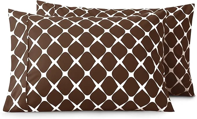 Selected Elegant Comfort Luxury Ultra-Soft 2-Piece Pillowcase Set – 1500 Premium Hotel Quality Microfiber Double Brushed – Wrinkle Resistant King Size Bloomingdale Chocolate Brown Unique
