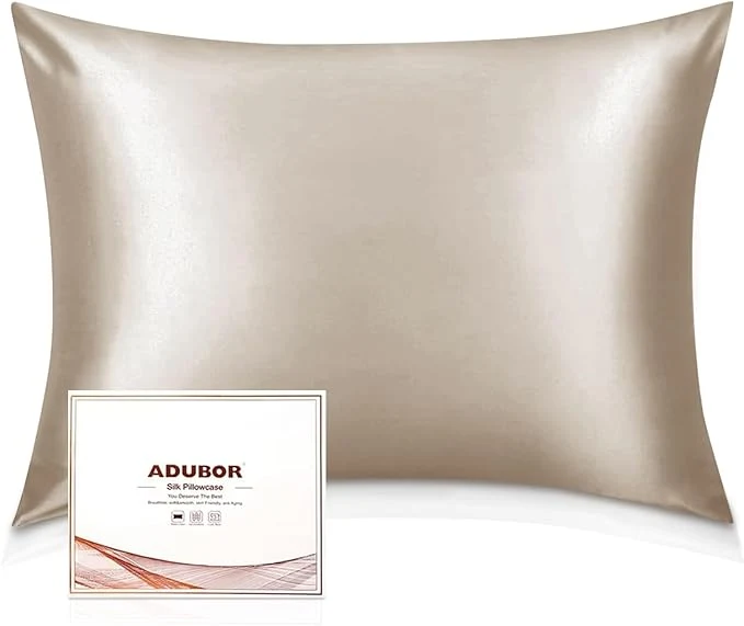 Fast Adubor Silk Pillowcase – Mulberry Silk Pillow Cases 22 Momme 6A Grade Fibers Silk Pillow Case for Hair and Skin Health with Hidden Zipper Queen 20 39 39 x30 39 39 Beige 1PC Soft