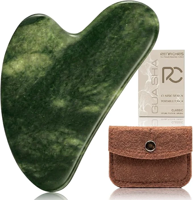 Practical Rena Chris Gua Sha Facial Tools Natural Jade Stone Guasha Tool Professional