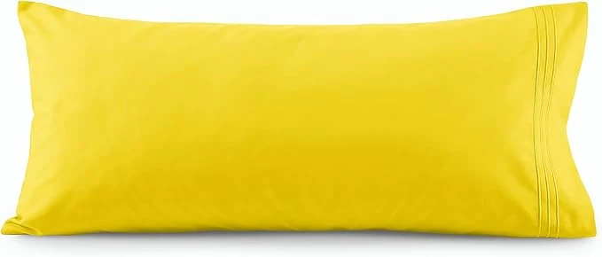 Advanced Elegant Comfort Luxury Ultra-Soft 1-Piece Pillowcase Set – 1500 Premium Hotel Quality Microfiber Double Brushed – Wrinkle Resistant Body Pillowcase Size Yellow Genuine