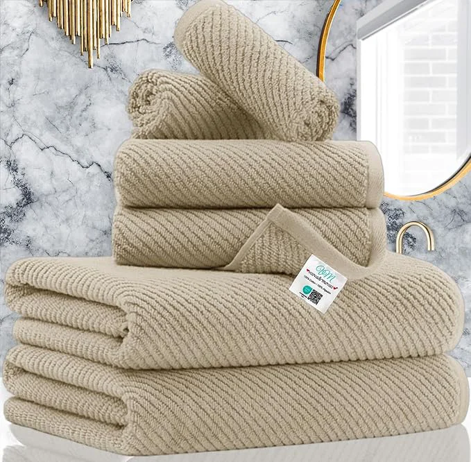 Environmentally Friendly VOOVA MOVAS Tan Bath Towels Convenient