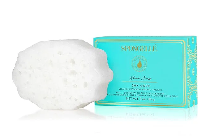 Modern Spongellé Beach Grass Pedi Buffer Bath Sponge Exfoliating Foot Heel Scrub High-Quality