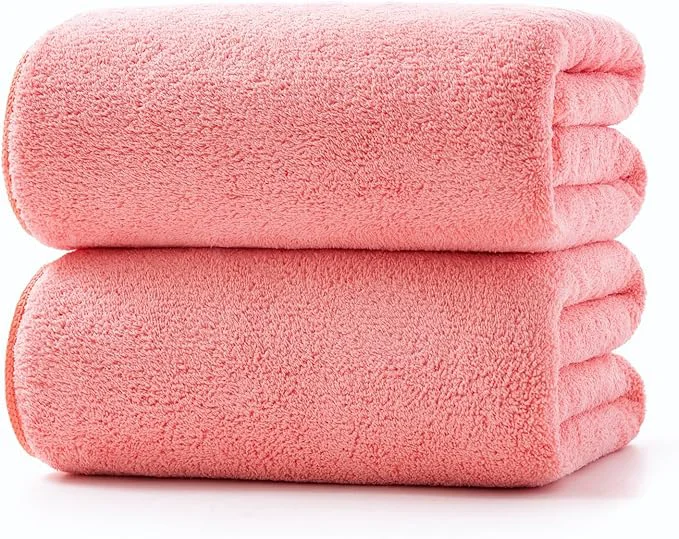 User-Friendly Lumimi Towels 2 Piece Soft Microfiber Bath Towel Set Salon Gym Yoga Travel Organic