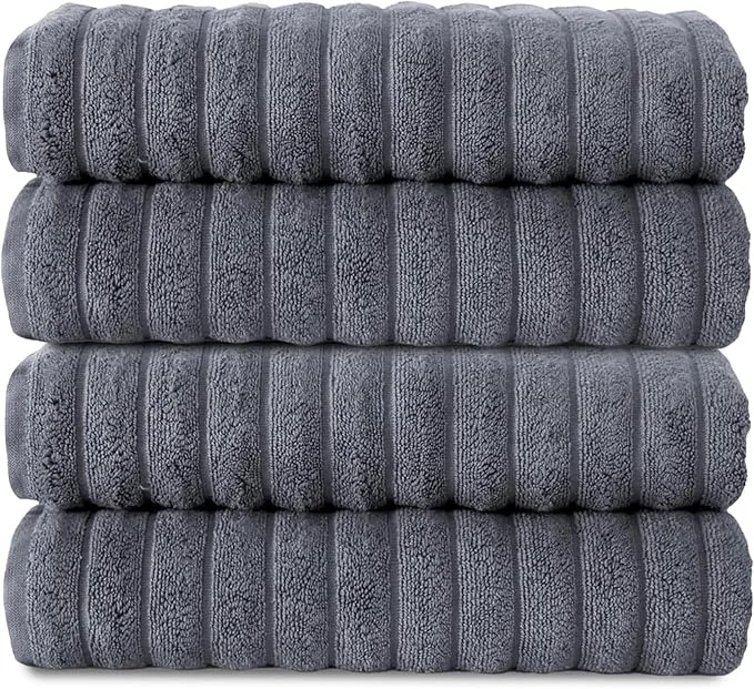 Safe Classic Turkish Towels CTT Premium 4 Pack Bath Towels Set Made Superior