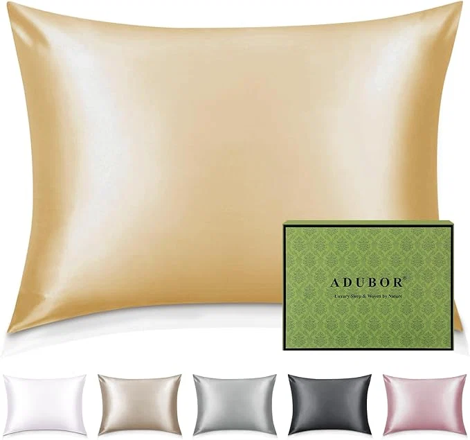 Trusted Adubor Silk Pillowcase – Mulberry Silk Pillow Cases 22 Momme 6A Grade Fibers Silk Pillow Case for Hair and Skin Health with Hidden Zipper Queen 20 39 39 x30 39 39 Gold 1PC Practical