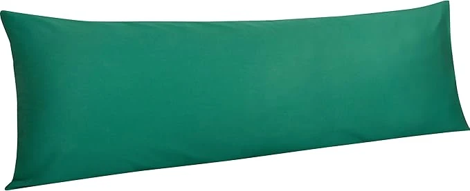 Carefully Designed NTBAY Egyptian Cotton Body Pillowcase – 500 Thread Count Cotton Body Pillow Cover – Soft and Breathable Envelope Closure Body Pillowcase for Adults 20×54 Inches Dark Green Certified