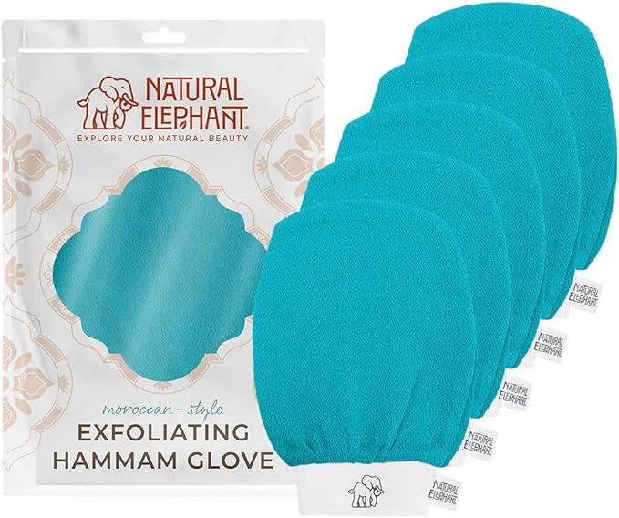 Next-Generation Natural Elephant Exfoliating Hammam Glove Moroccan Kessa Body Scrub Secure