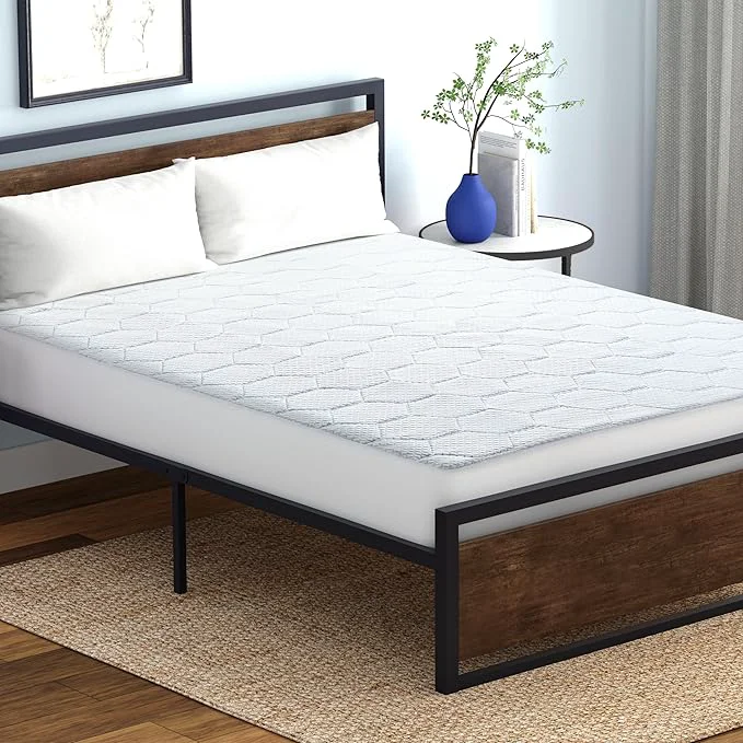 Natural Vibe Cooling Quilted Memory Foam Mattress Pad King Expertly Made