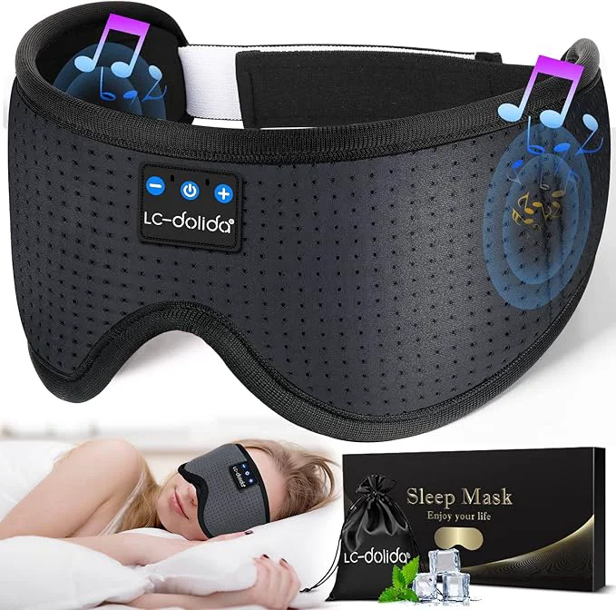 Innovative LC-dolida Sleep Headphones Sleep Mask Bluetooth Wireless Music Eye Mask First-Class