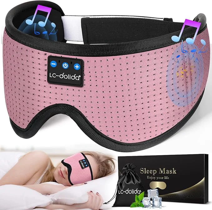 Practical LC-dolida Sleep Mask with Bluetooth Headphones Sleep Headphones Bluetooth Sophisticated