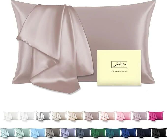 Outstanding Mulberry Silk Pillowcase for Hair and Skin Standard Size 20 quot X 26 quot Pillow Case with Hidden Zipper Soft Breathable Smooth Cooling Silk Pillow Covers for Sleeping Lotus Root Pink Standard 1Pcs Functional
