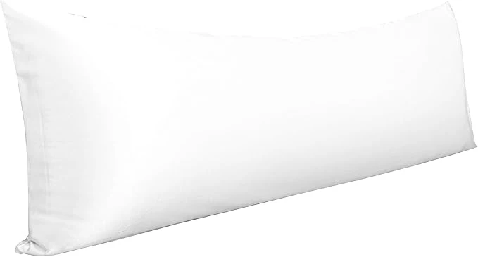 Carefully Designed NTBAY Satin Body Pillowcase for Hair and Skin Luxurious and Silky Pillow case with Envelope Closure 20×54 Inches White Effective