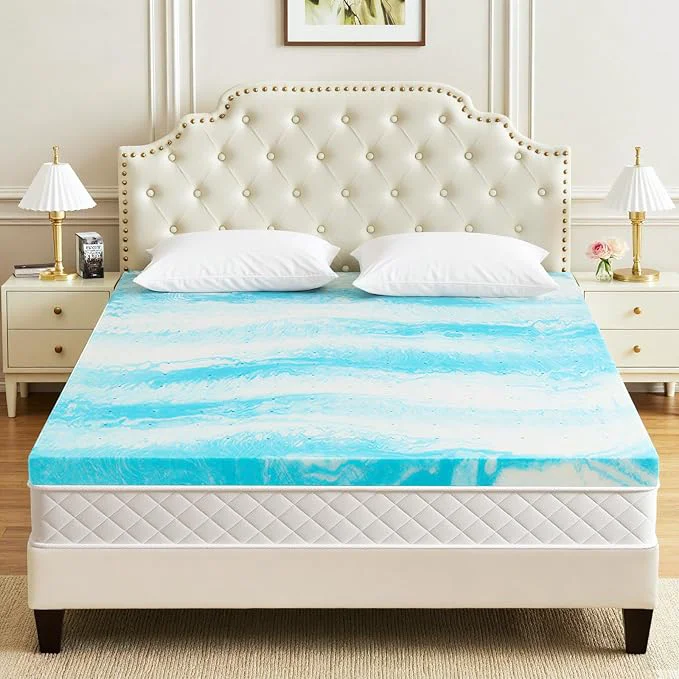 Dependable Mattress Topper Queen 4 Inch Gel Infused Memory Foam Mattress Topper Pressure Relief Mattress Pad Breathable Bed Topper CertiPUR-US High-End