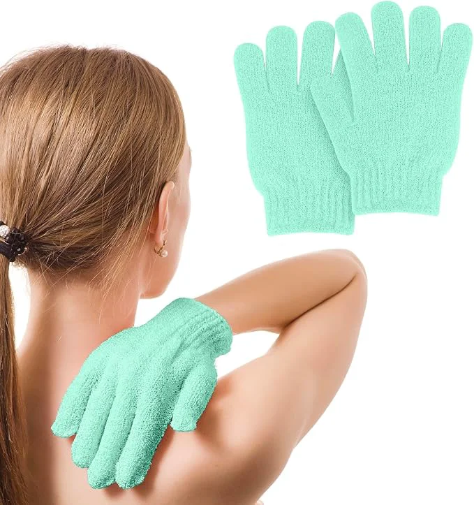 Flexible MOLOPPO 2 PCS Exfoliating Glove Scrub Gloves Exfoliating Body Exfoliator Fashionable