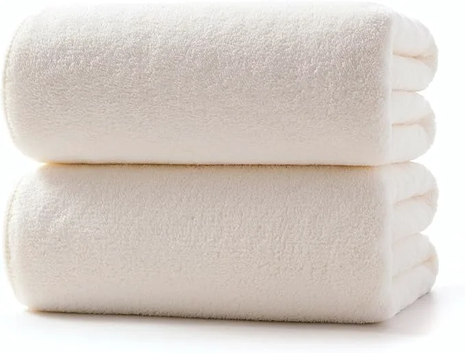 Exclusive Lumimi Towels 2 Piece Soft Microfiber Bath Towel Set Salon Gym Yoga Travel Certified
