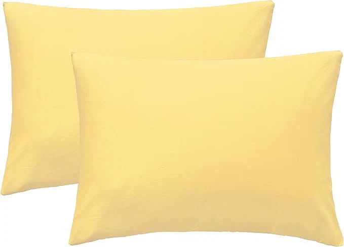 Elegant iMaylex Soft Egyptian Cotton Zipper Closure Pillowcases Cozy and Lightweight Pillow Case Set of 2 Apricot Standard 20 quot x 26 quot Quality