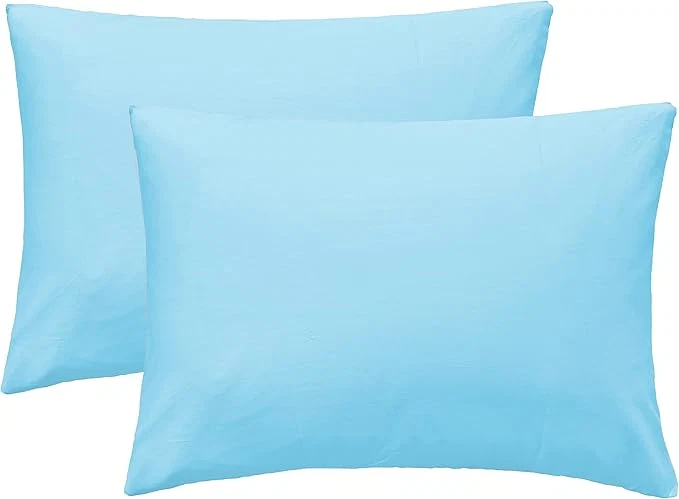 Eco-Friendly iMaylex Soft Egyptian Cotton Zipper Closure Pillowcases Cozy and Lightweight Pillow Case Set of 2 Light Blue King 20 quot x 36 quot Optimized