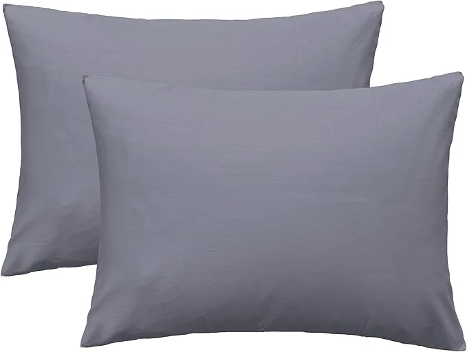 Comfortable iMaylex Soft Egyptian Cotton Zipper Pillow Case Cozy and Lightweight Pillowcase Set of 2 Dark Grey King 20 quot x 36 quot Minimalist