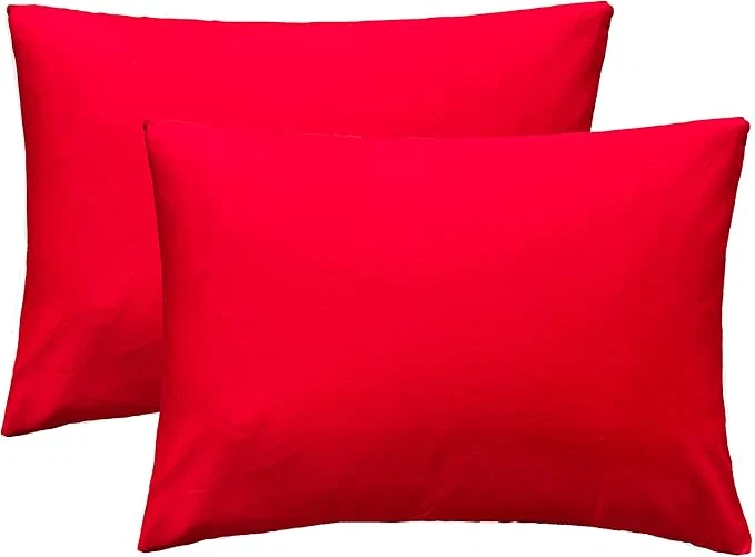 First-Class iMaylex Soft Egyptian Cotton Zipper Closure Pillowcases Valentines Day Gifts Cozy and Lightweight Pillow Case Set of 2 Red King 20 quot x 36 quot Organic