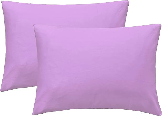 Versatile iMaylex Soft Egyptian Cotton Zipper Closure Pillowcases Cozy and Lightweight Pillow Case Set of 2 Light Purple Standard 20 quot x 26 quot User-Friendly