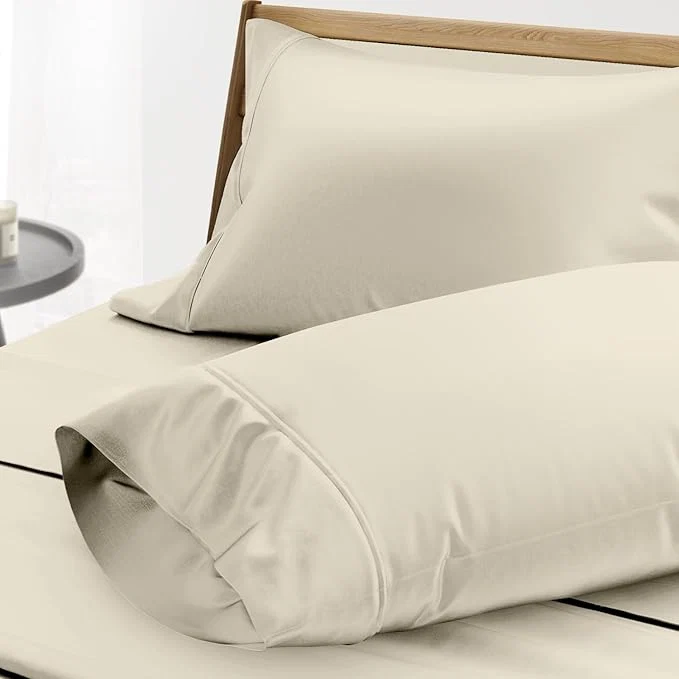 Thread Spread Egyptian Cotton King Size Pillow Cases Set of 2 – Luxury 1000 Series Paradise Collection Pillow Cases King Size Ivory Soft Cooling Hotel Egyptian Cotton Pillowcases Exceptional