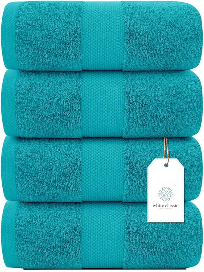 User-Friendly White Classic Luxury Bath Towels Large Powerful