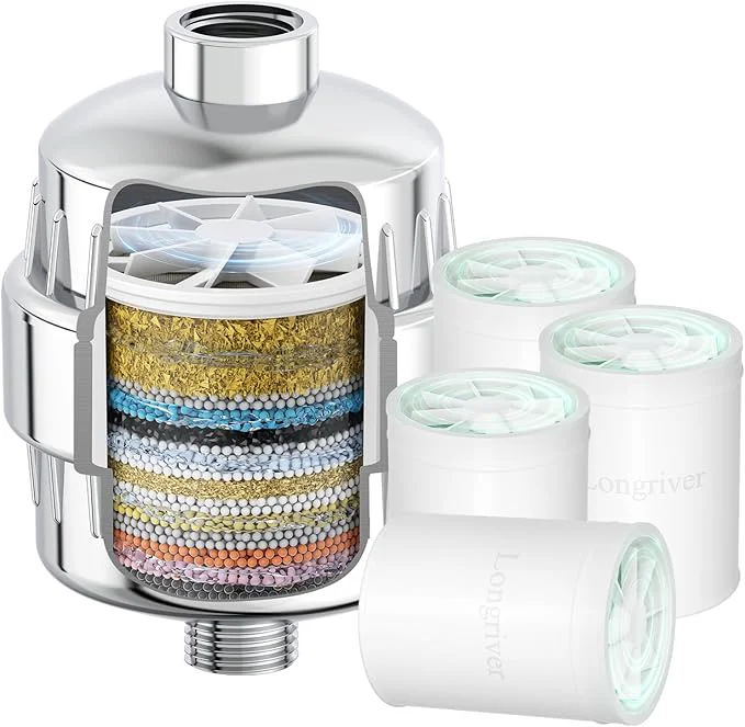 Elegant R7 Shower Filter with 4 Cartridge High Put Shower Water Filter Minimalist
