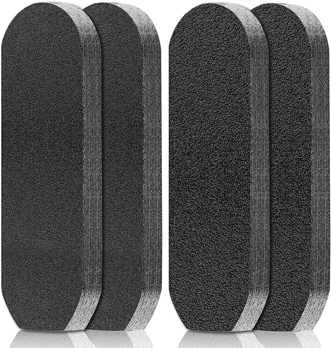 Next-Generation Flutesan 80 Pcs Stainless Steel Foot File Refills 180 Grit and 120 Grit Consistent