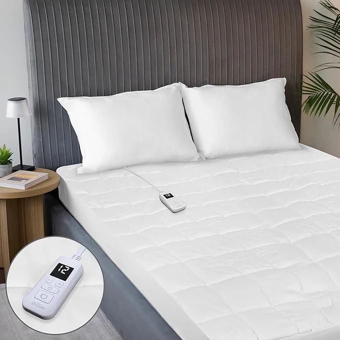 Responsible Sunbeam Premium Quilted Electric Heated Mattress Pad Twin 39 quot x 75 quot – 12 Heat Settings 12-Hour Selectable Auto Shut-Off Fast Heating Warming Bed Machine Washable Extra-Soft Warm Cozy Elite