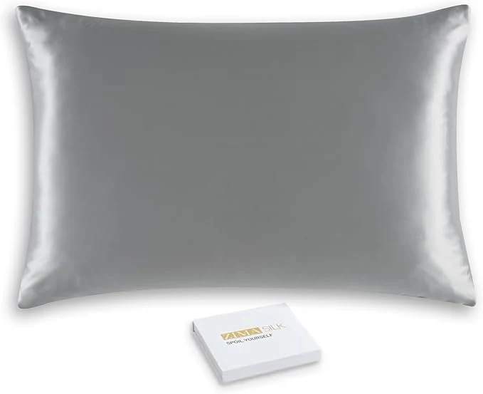 Enhanced ZIMASILK 25 Momme Pure Mulberry Silk Pillowcase for Hair and Skin Care Highest Grade 6A Pillow Cases for Women Long-Lasting Durablity Gift for Women Men 1Pc Queen 20 quot x30 quot Iron Gray Premium