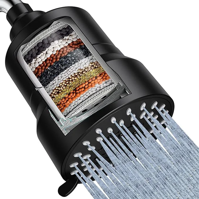Natural Filtered Shower Head 3 Modes High Pressure Shower Head Contemporary