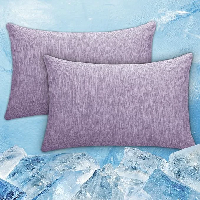 Unique CHOSHOME Cooling Pillow Cases Zipper Pillow Covers Q-Max gt 0.45 Zippered Pillowcases for Hot Sleepers Soft Breathable Skin-Friendly 2 Pack King 20 quot x36 quot Purple Durable