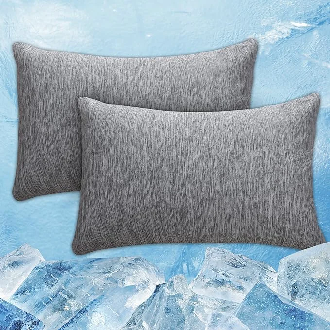 Genuine CHOSHOME Cooling Pillow Cases Zipper Pillow Covers Q-Max gt 0.45 Zippered Pillowcases for Hot Sleepers Soft Breathable Skin-Friendly 4 Pack Queen 20 quot x30 quot Grey Safe