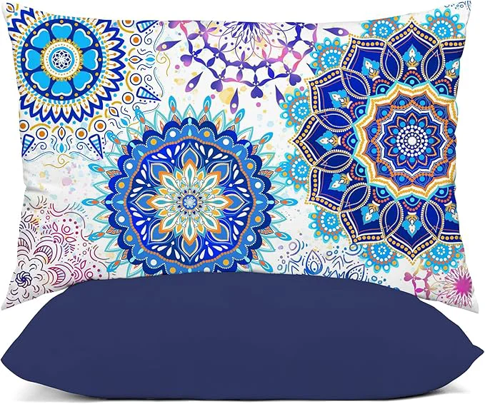 Elegant YIYEA Pillow Cases Standard Size Set of 4 Ultra Soft 1800TC Hotel Quality Double Brushed Microfiber Embroidered Pillowcases and Boho Pillow Covers Envelope Closure Fade Resistant 20 quot x26 quot Proven